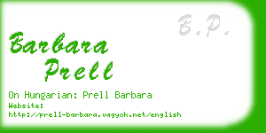 barbara prell business card